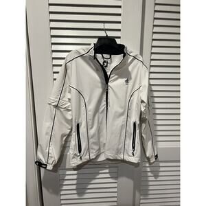 FootJoy DryJoys Women's White & Black Hydrolite Rain Golf Jacket Size Medium M